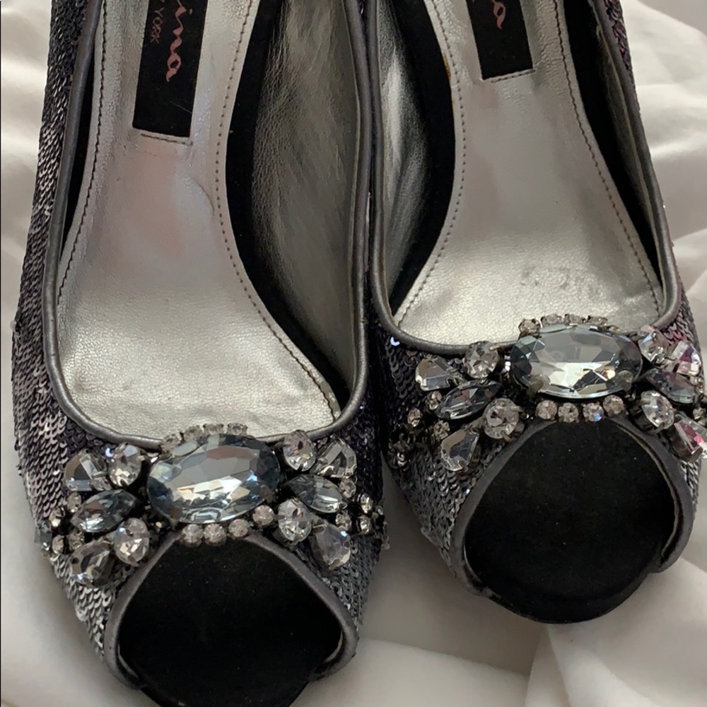 Nina Heels Crystal 6.5 Sequin